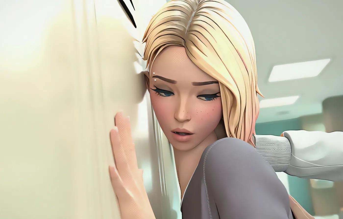 [同人動(dòng)畫(huà)] HydraFXX大師3月新作：Gwen Stacy 格溫-更衣室被社保的金發(fā)美少女 [新作/519.6M]